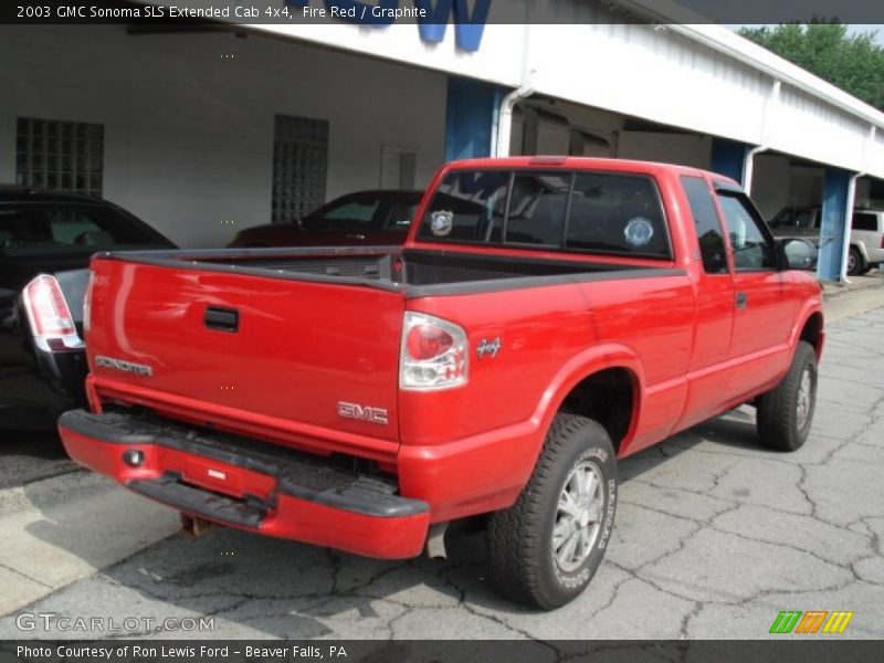 Fire Red / Graphite 2003 GMC Sonoma SLS Extended Cab 4x4