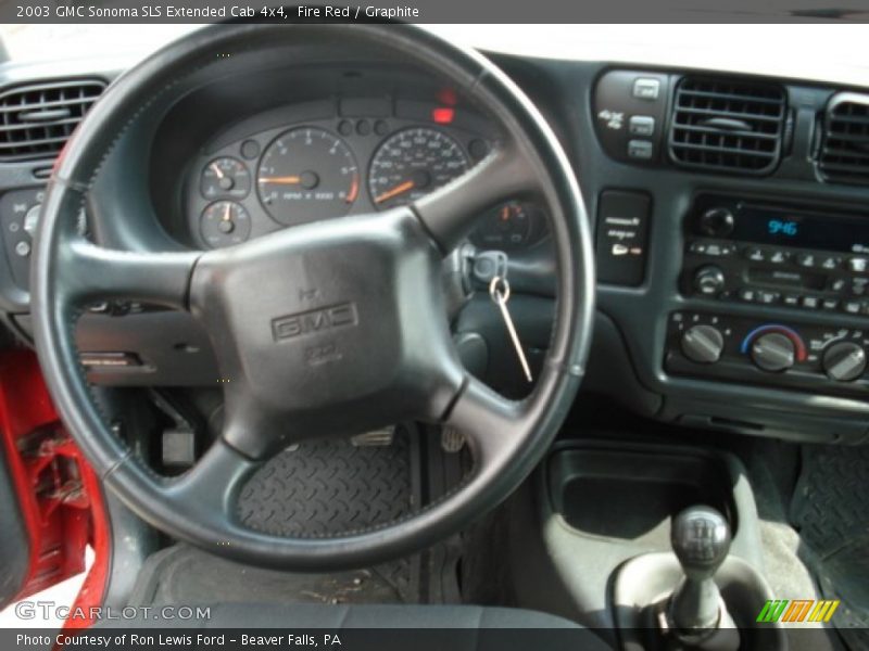 Fire Red / Graphite 2003 GMC Sonoma SLS Extended Cab 4x4