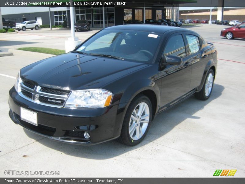 Brilliant Black Crystal Pearl / Black 2011 Dodge Avenger Mainstreet