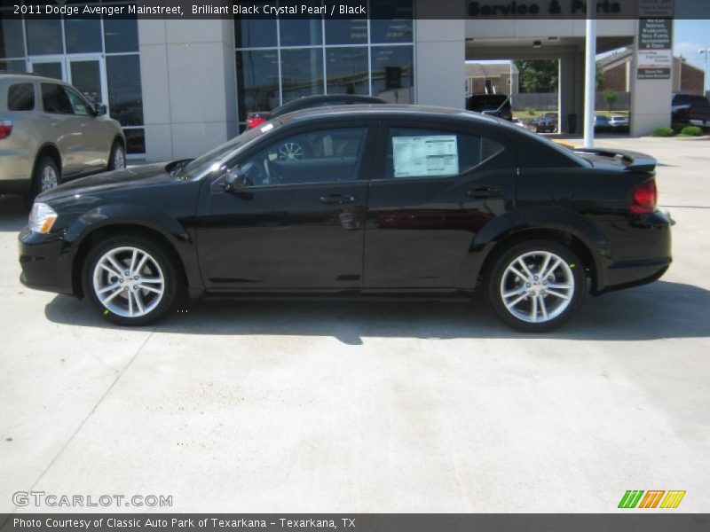 Brilliant Black Crystal Pearl / Black 2011 Dodge Avenger Mainstreet