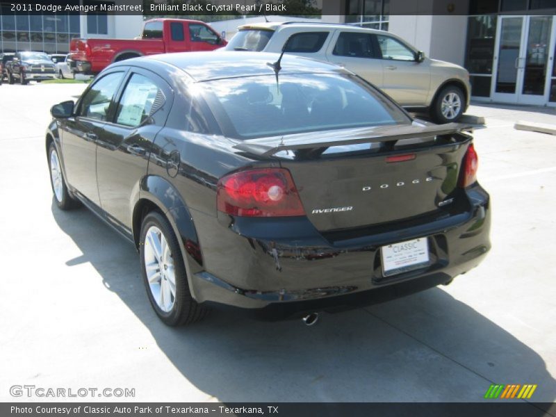 Brilliant Black Crystal Pearl / Black 2011 Dodge Avenger Mainstreet