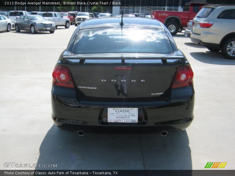 Brilliant Black Crystal Pearl / Black 2011 Dodge Avenger Mainstreet