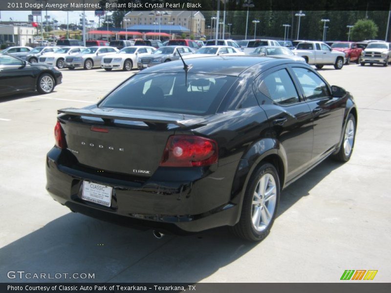 Brilliant Black Crystal Pearl / Black 2011 Dodge Avenger Mainstreet