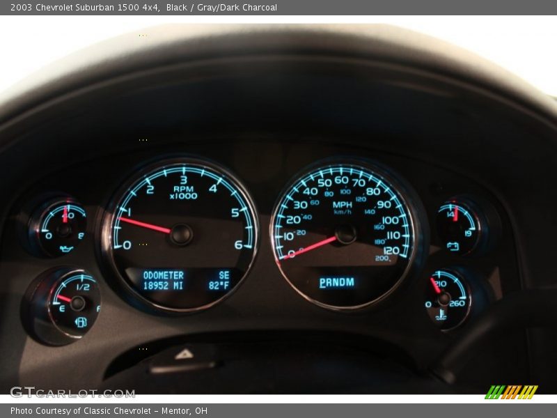 Black / Gray/Dark Charcoal 2003 Chevrolet Suburban 1500 4x4