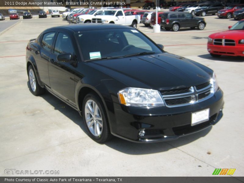 Brilliant Black Crystal Pearl / Black 2011 Dodge Avenger Mainstreet