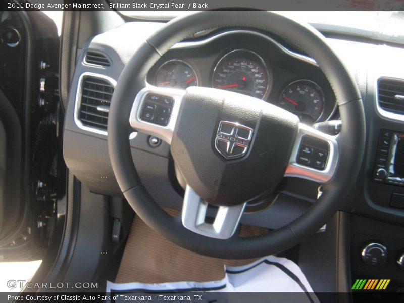 Brilliant Black Crystal Pearl / Black 2011 Dodge Avenger Mainstreet