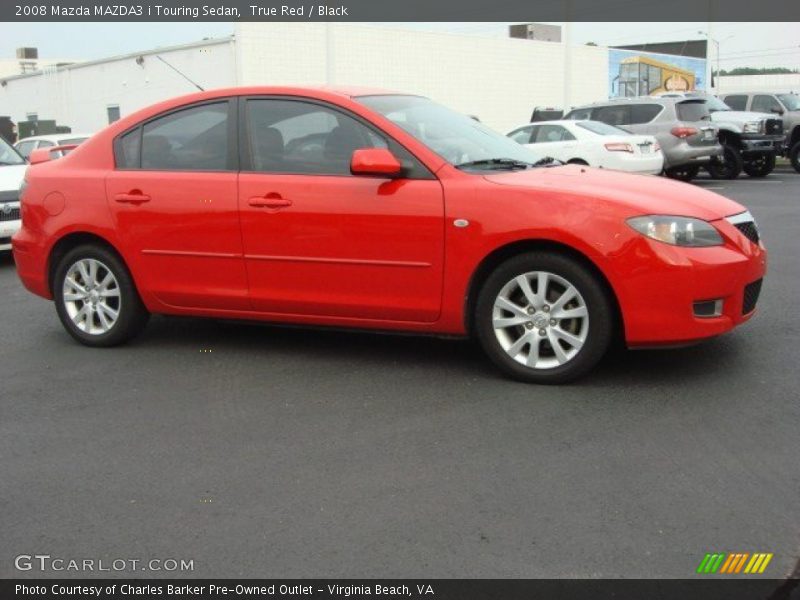 True Red / Black 2008 Mazda MAZDA3 i Touring Sedan