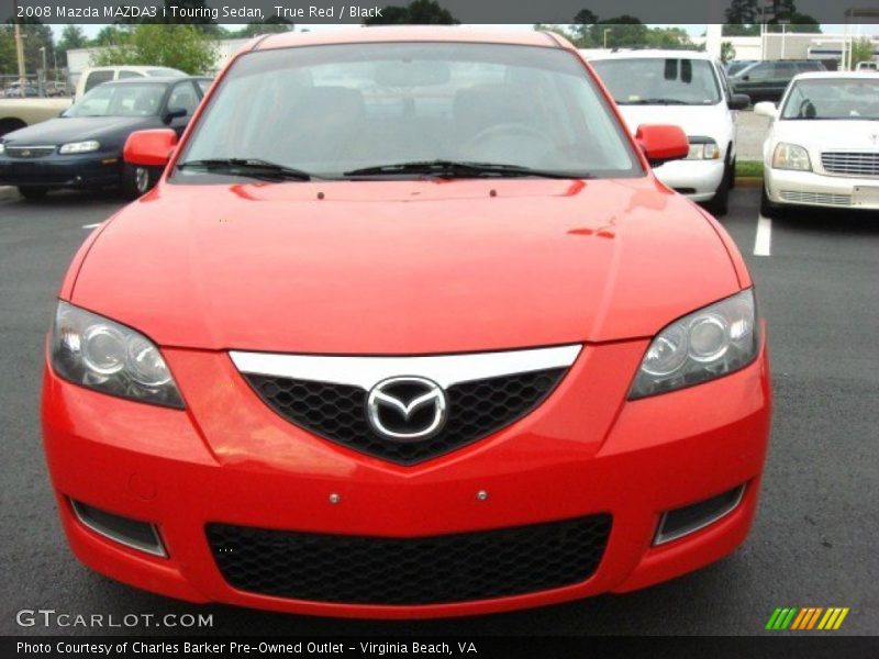 True Red / Black 2008 Mazda MAZDA3 i Touring Sedan