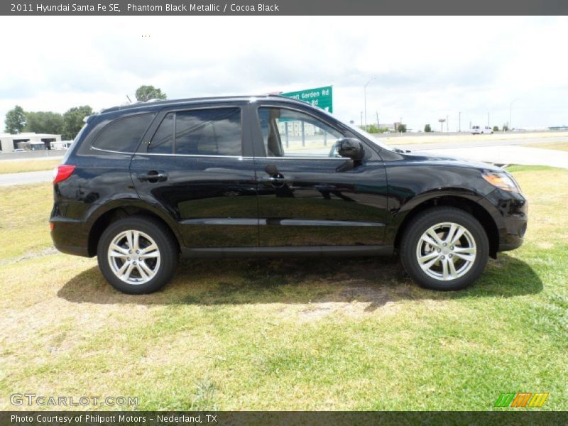 Phantom Black Metallic / Cocoa Black 2011 Hyundai Santa Fe SE