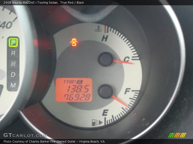True Red / Black 2008 Mazda MAZDA3 i Touring Sedan