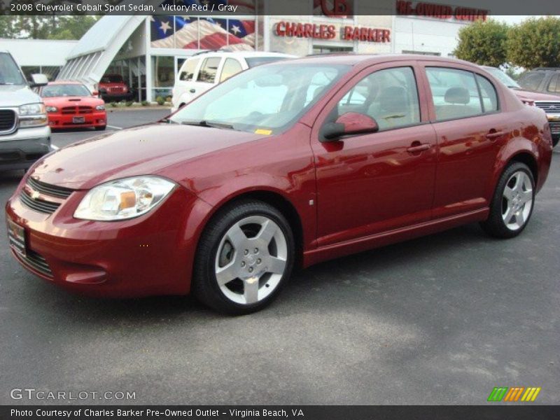 Victory Red / Gray 2008 Chevrolet Cobalt Sport Sedan