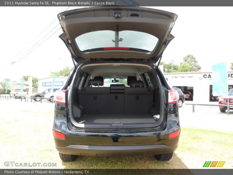 Phantom Black Metallic / Cocoa Black 2011 Hyundai Santa Fe SE
