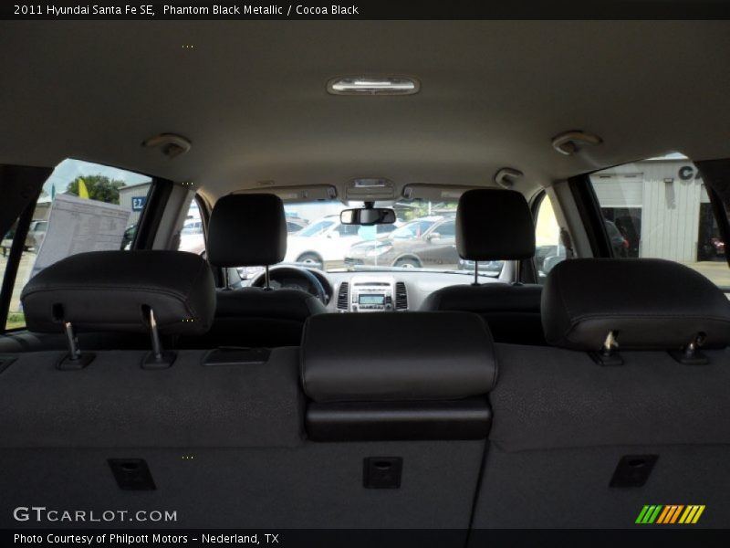 Phantom Black Metallic / Cocoa Black 2011 Hyundai Santa Fe SE