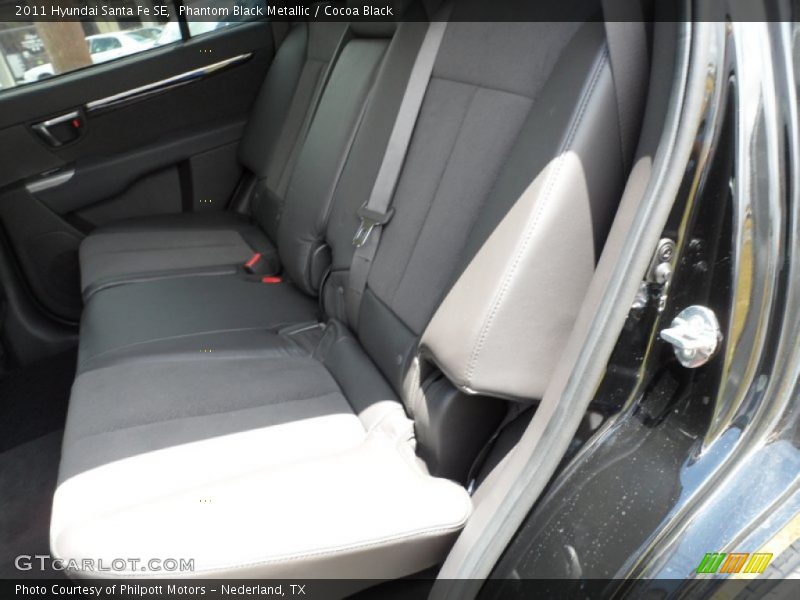 Phantom Black Metallic / Cocoa Black 2011 Hyundai Santa Fe SE