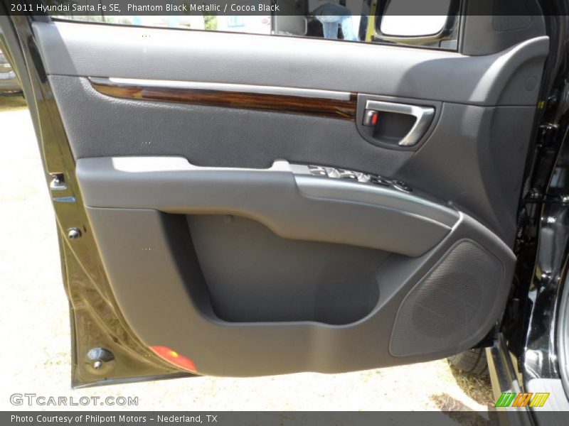 Phantom Black Metallic / Cocoa Black 2011 Hyundai Santa Fe SE