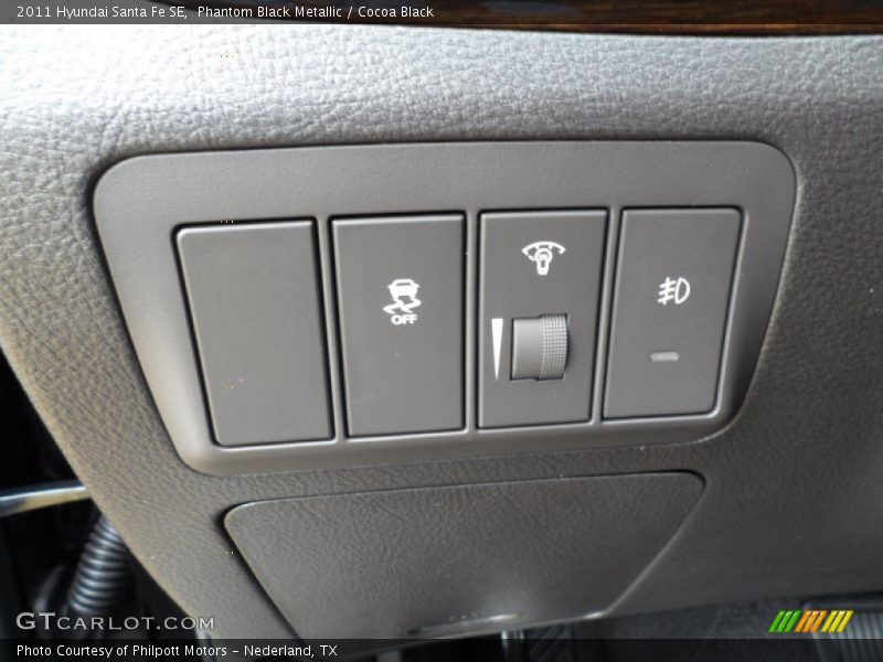 Phantom Black Metallic / Cocoa Black 2011 Hyundai Santa Fe SE