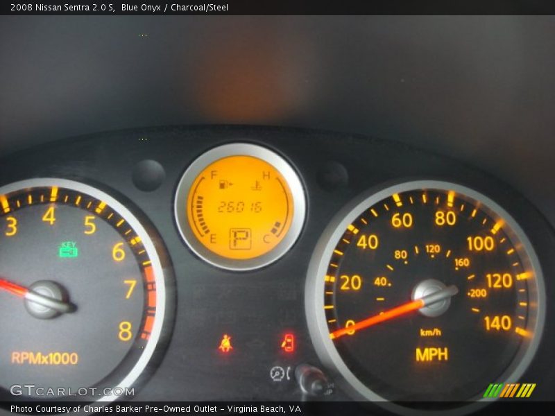 Blue Onyx / Charcoal/Steel 2008 Nissan Sentra 2.0 S