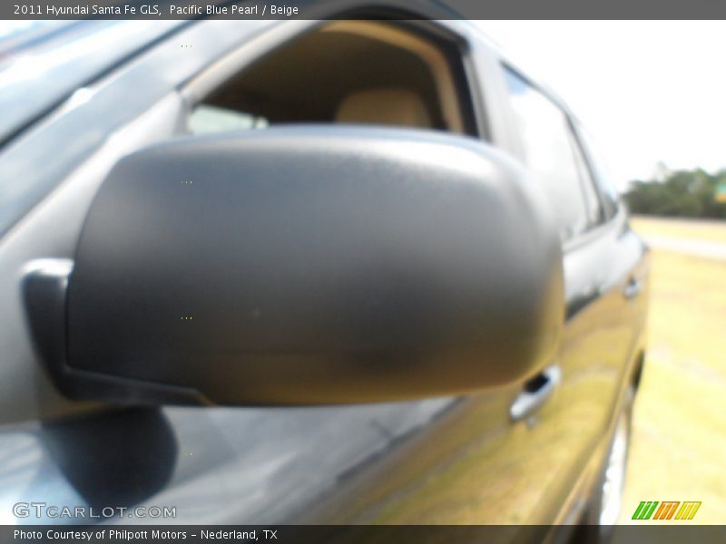 Pacific Blue Pearl / Beige 2011 Hyundai Santa Fe GLS