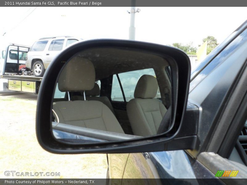 Pacific Blue Pearl / Beige 2011 Hyundai Santa Fe GLS