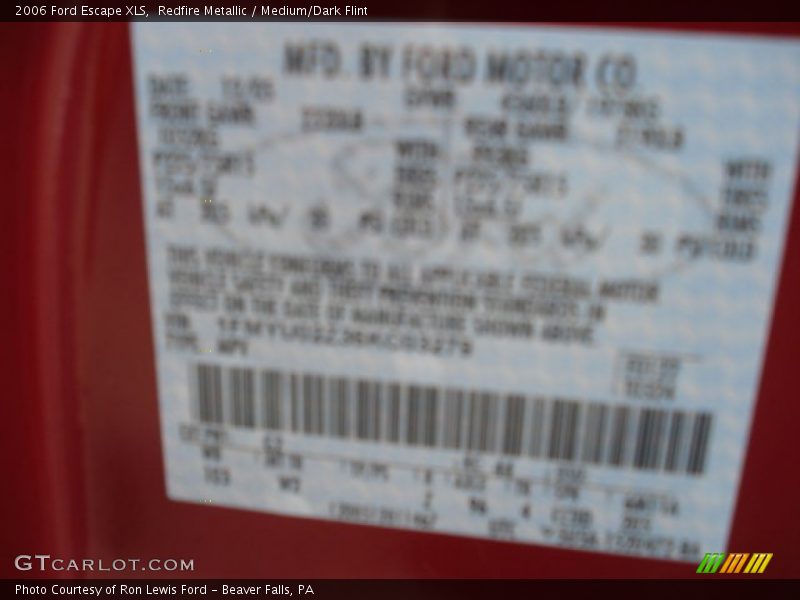 Redfire Metallic / Medium/Dark Flint 2006 Ford Escape XLS