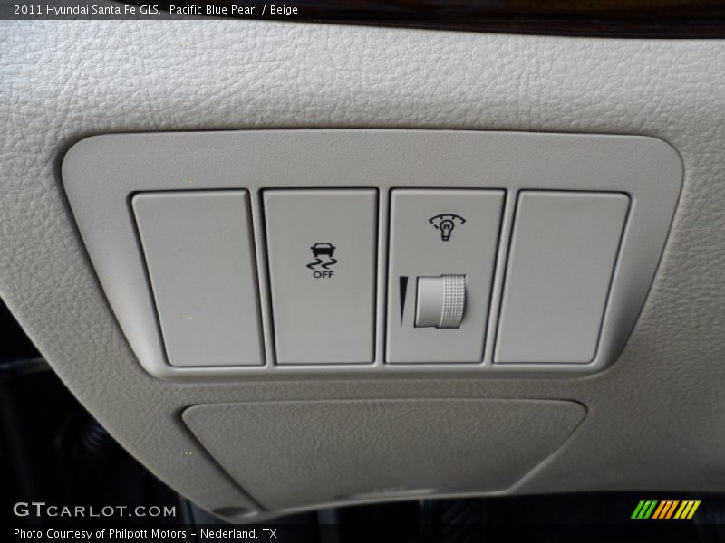 Pacific Blue Pearl / Beige 2011 Hyundai Santa Fe GLS