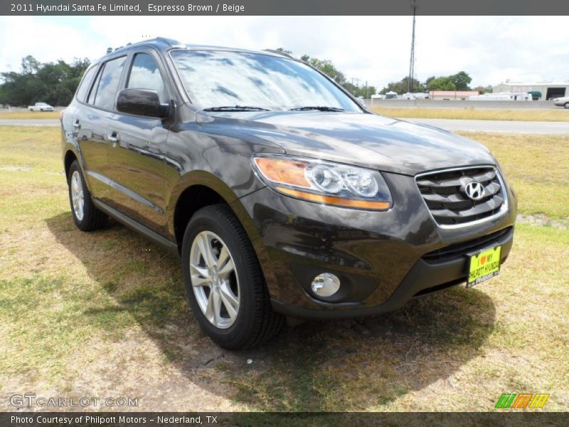 Espresso Brown / Beige 2011 Hyundai Santa Fe Limited