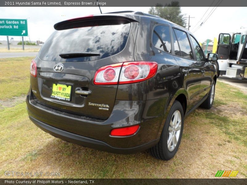 Espresso Brown / Beige 2011 Hyundai Santa Fe Limited