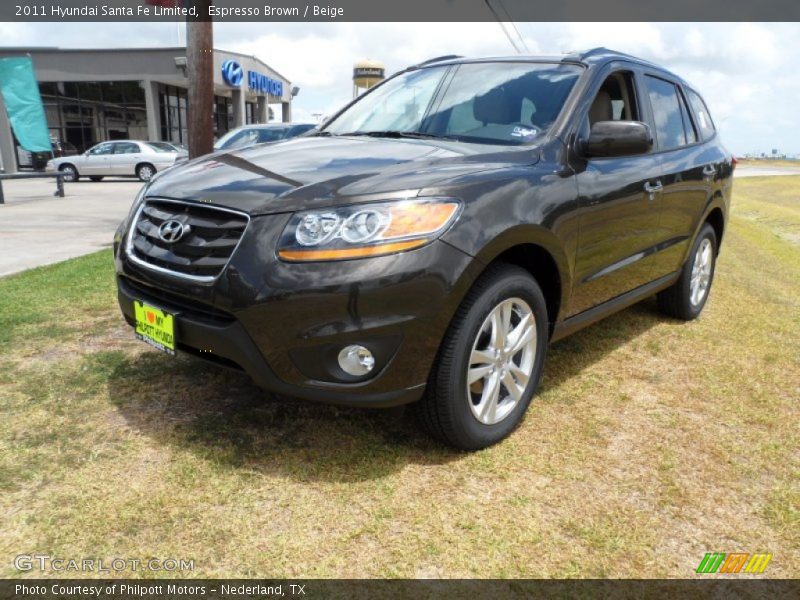 Espresso Brown / Beige 2011 Hyundai Santa Fe Limited