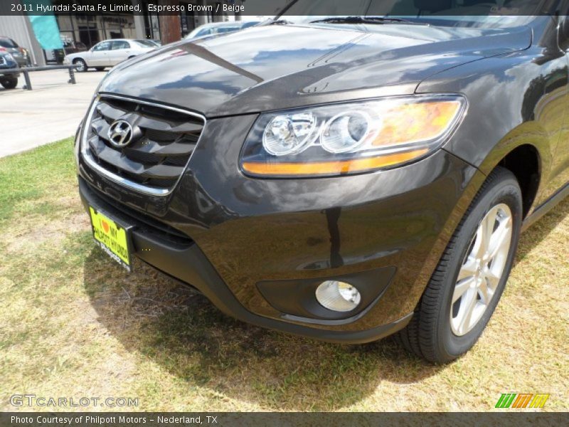 Espresso Brown / Beige 2011 Hyundai Santa Fe Limited