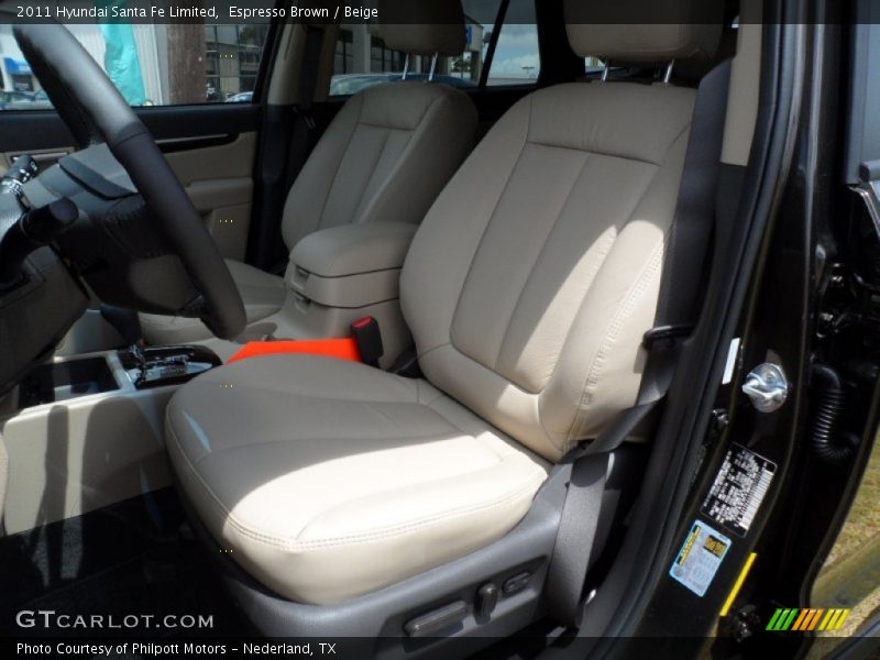 Espresso Brown / Beige 2011 Hyundai Santa Fe Limited