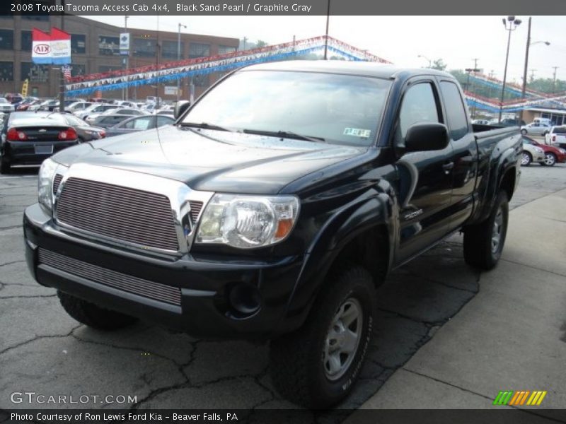 Black Sand Pearl / Graphite Gray 2008 Toyota Tacoma Access Cab 4x4