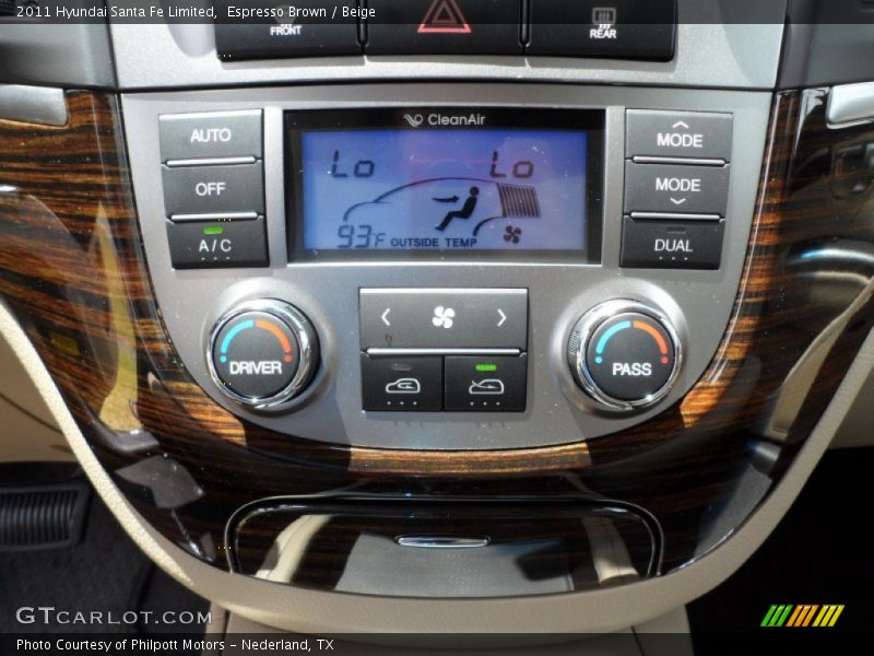 Controls of 2011 Santa Fe Limited