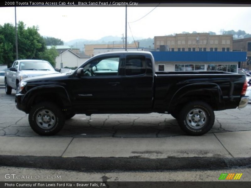 Black Sand Pearl / Graphite Gray 2008 Toyota Tacoma Access Cab 4x4