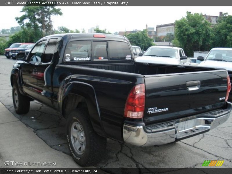 Black Sand Pearl / Graphite Gray 2008 Toyota Tacoma Access Cab 4x4