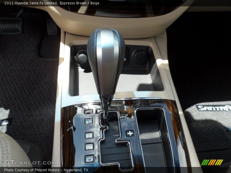  2011 Santa Fe Limited 6 Speed Shiftronic Automatic Shifter