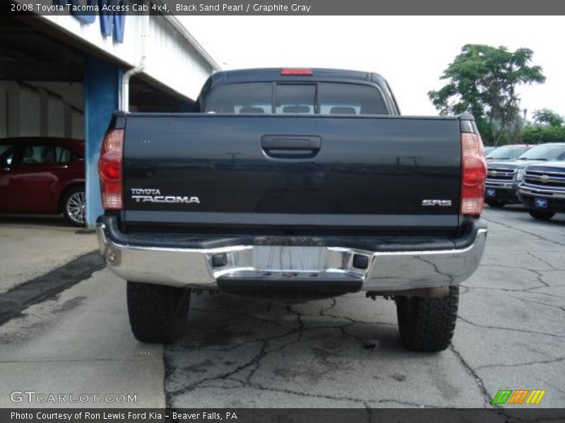 Black Sand Pearl / Graphite Gray 2008 Toyota Tacoma Access Cab 4x4