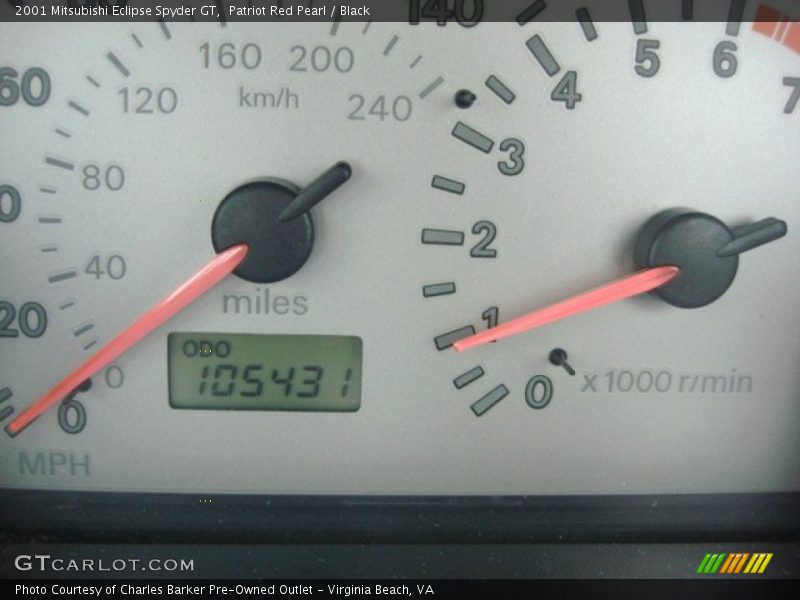 Patriot Red Pearl / Black 2001 Mitsubishi Eclipse Spyder GT