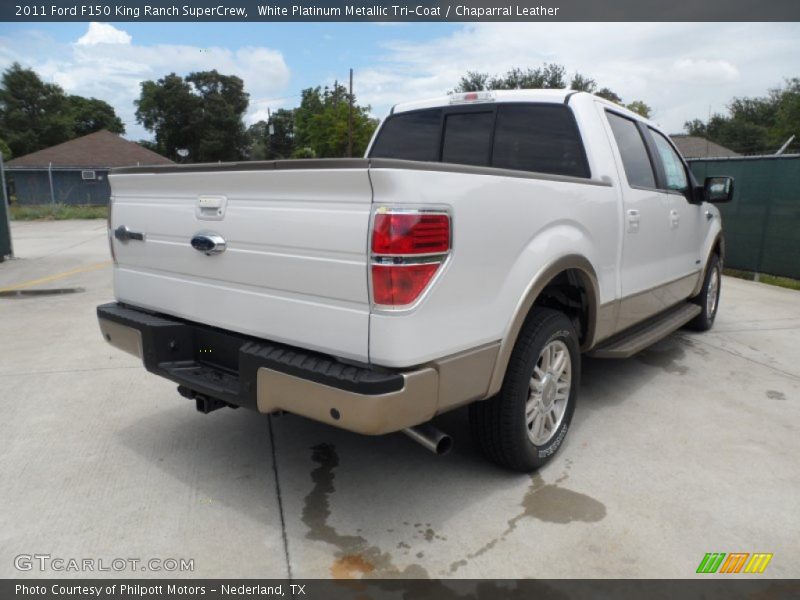 White Platinum Metallic Tri-Coat / Chaparral Leather 2011 Ford F150 King Ranch SuperCrew