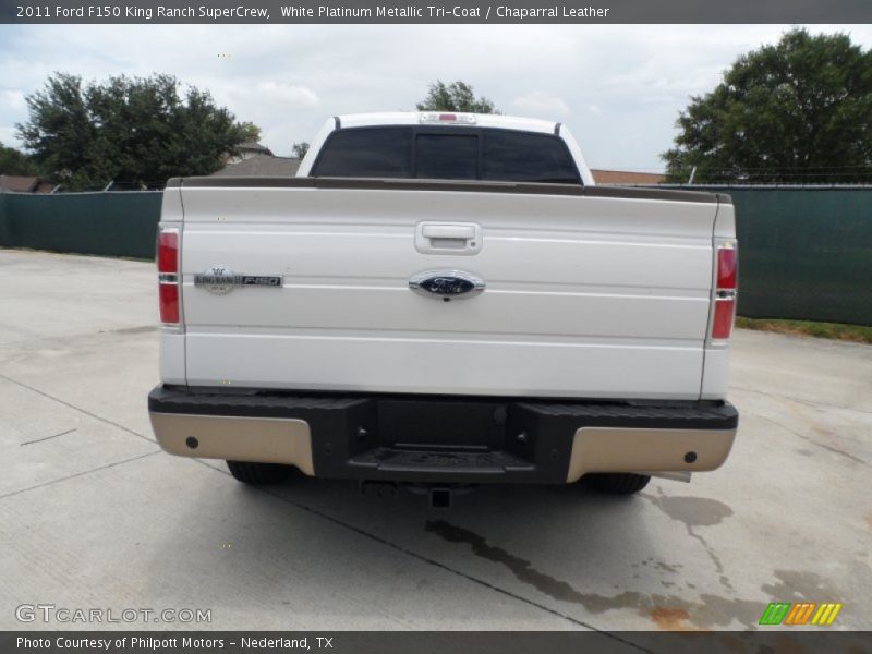 White Platinum Metallic Tri-Coat / Chaparral Leather 2011 Ford F150 King Ranch SuperCrew