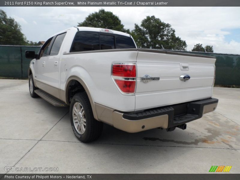 White Platinum Metallic Tri-Coat / Chaparral Leather 2011 Ford F150 King Ranch SuperCrew