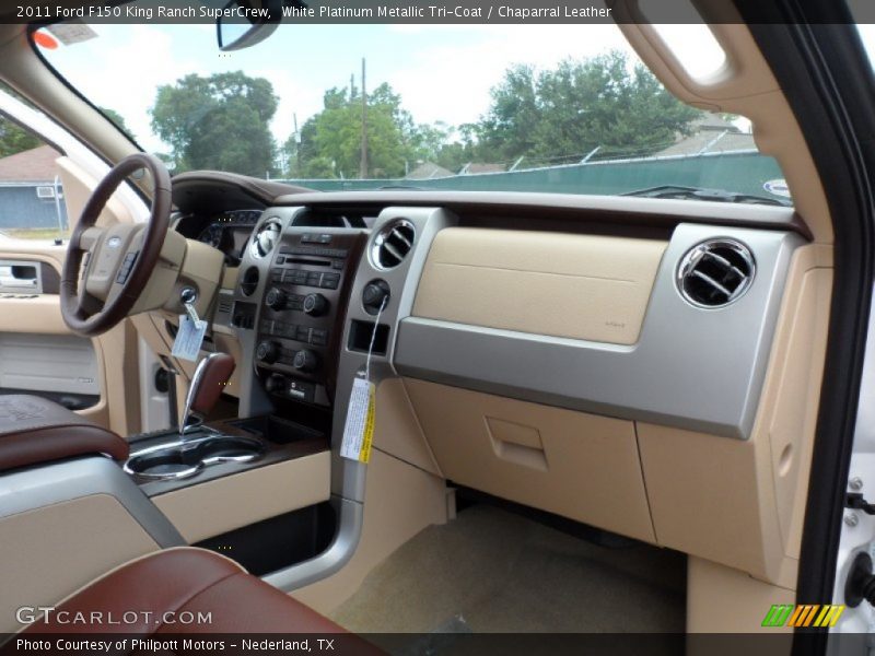 White Platinum Metallic Tri-Coat / Chaparral Leather 2011 Ford F150 King Ranch SuperCrew