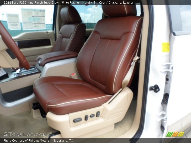 White Platinum Metallic Tri-Coat / Chaparral Leather 2011 Ford F150 King Ranch SuperCrew