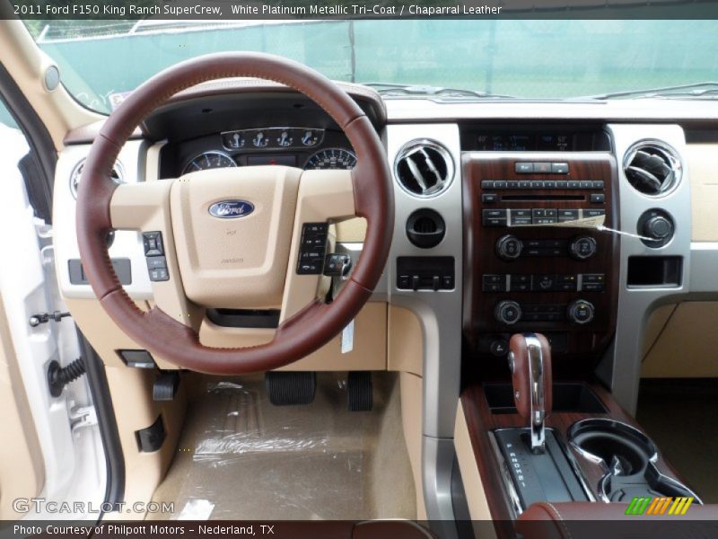 White Platinum Metallic Tri-Coat / Chaparral Leather 2011 Ford F150 King Ranch SuperCrew