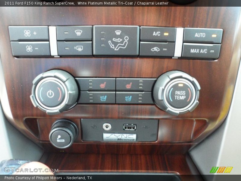 White Platinum Metallic Tri-Coat / Chaparral Leather 2011 Ford F150 King Ranch SuperCrew