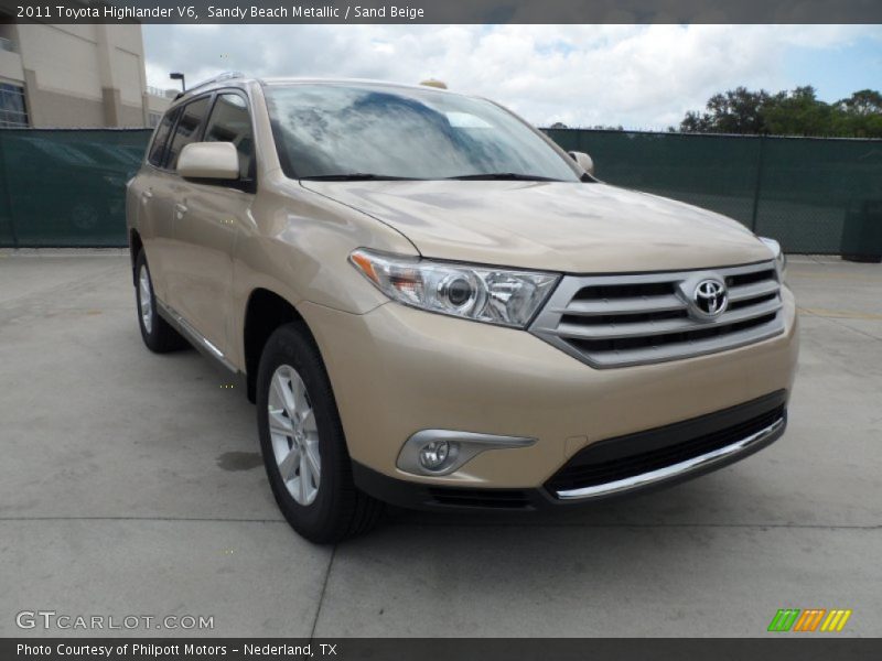Sandy Beach Metallic / Sand Beige 2011 Toyota Highlander V6