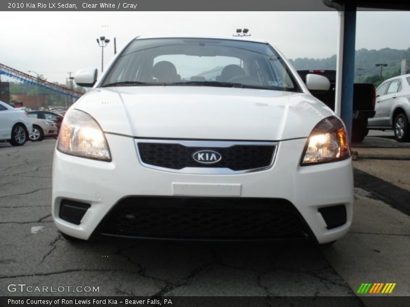 Clear White / Gray 2010 Kia Rio LX Sedan