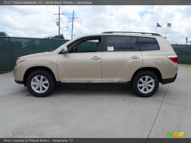 Sandy Beach Metallic / Sand Beige 2011 Toyota Highlander V6