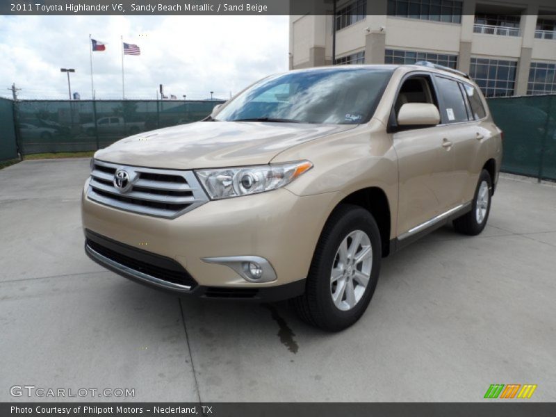 Sandy Beach Metallic / Sand Beige 2011 Toyota Highlander V6