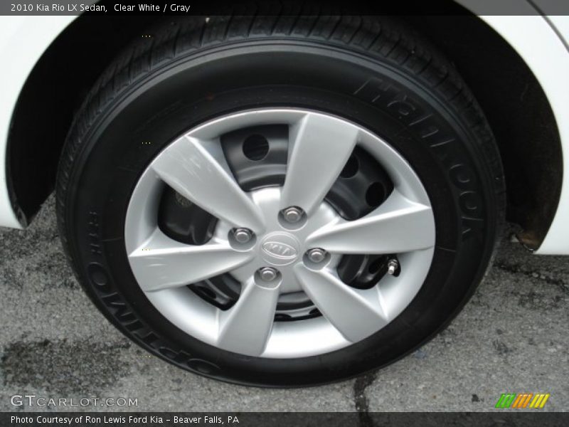 Clear White / Gray 2010 Kia Rio LX Sedan