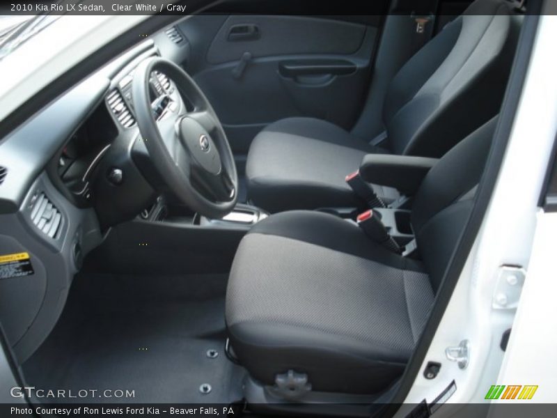 Clear White / Gray 2010 Kia Rio LX Sedan